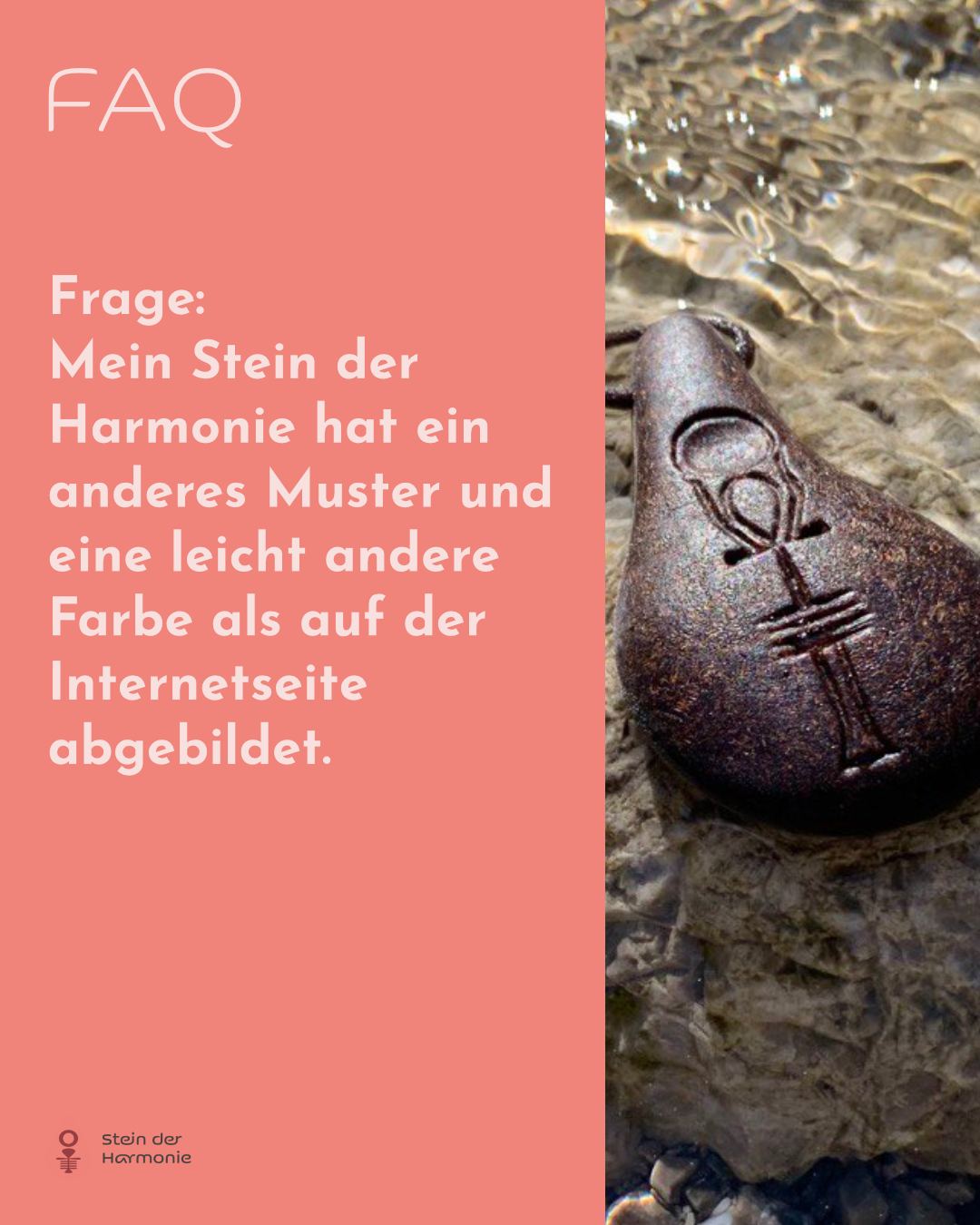 "Mein Stein der Harmonie hat ein anderes Muster oder eine leicht andere…