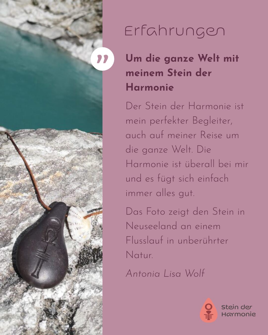 "🌍✨ Mit dem Stein der Harmonie um die Welt Manche Begleiter sind…
